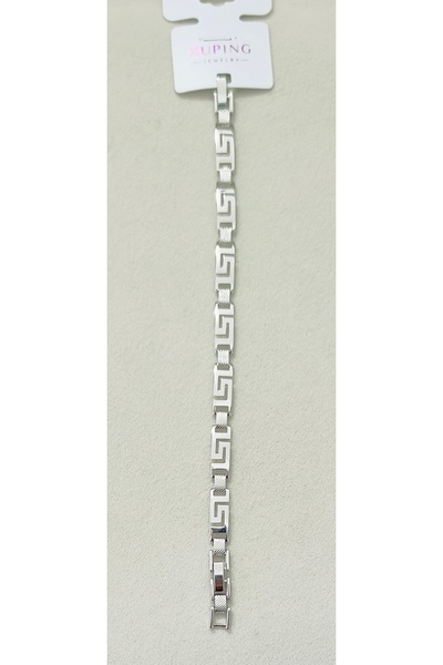 XUPING JEWELRY سوار شوبينغ الفضي بتصميم متاهة طريق الحب، لا يسبب الحساسية، لا...