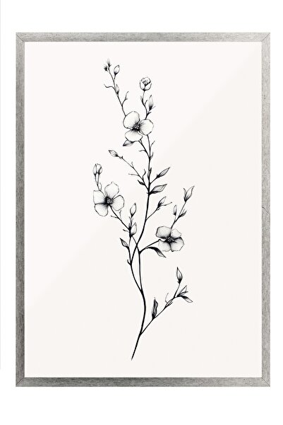 Postifull Tablou vintage, poster cu rama argintie, decor de perete vintage