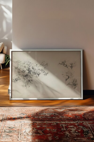 Postifull Vintage slika, poster u beloj ramovini, vintage zidni dekor