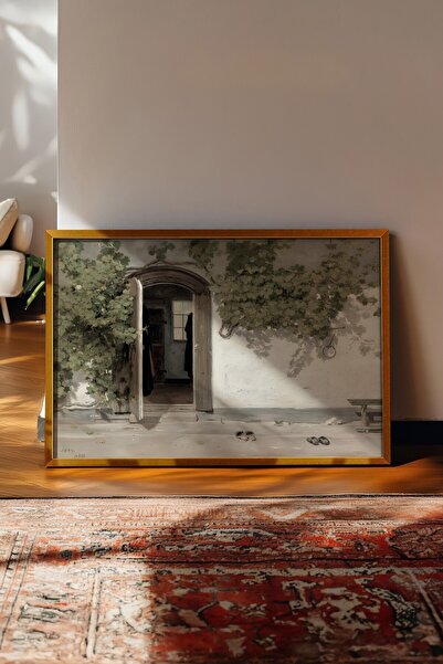 Postifull Tablou vintage, poster cu rama aurie, decor de perete vintage