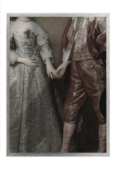 Postifull Tablou vintage, poster cu rama argintie, decor de perete vintage