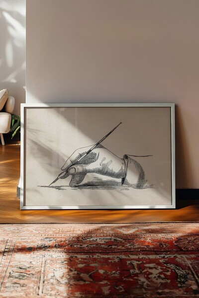 Postifull Tablou vintage, poster cu rama alba, decor de perete vintage