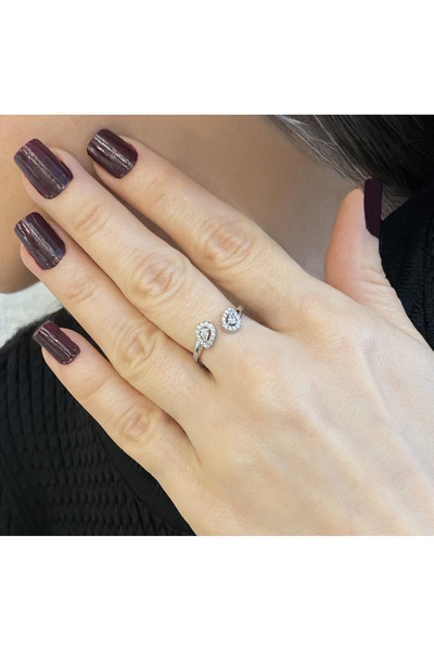 GOX Double Drop Stone Ring