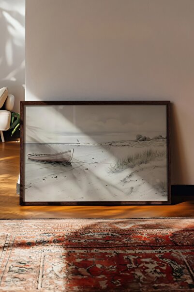 Postifull Tablou vintage, poster cu rama maro, decor de perete vintage