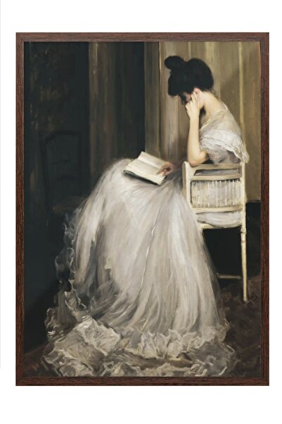 Postifull Tablou vintage, poster cu rama maro, decor de perete vintage