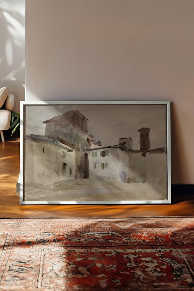 Postifull Tablou vintage, poster cu rama alba, decor de perete vintage