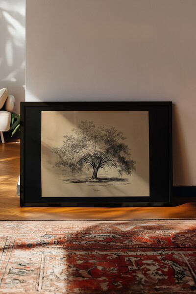 Postifull Vintage Tablo, Siyah Çerçeveli Poster, Vintage Duvar Dekoru