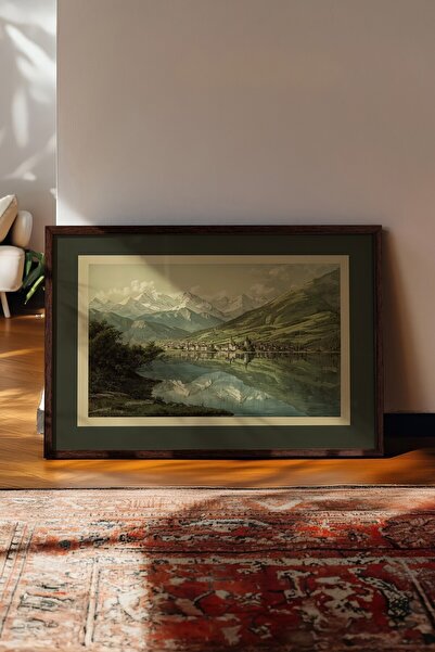 Postifull Vintage slika, poster u smeđoj ramovani, vintage zidni dekor