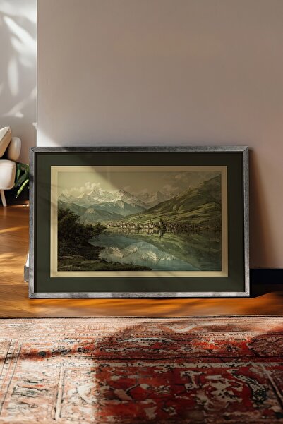 Postifull Vintage Painting, Silver Framed Poster, Vintage Wall Decor