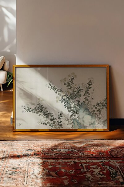 Postifull Vintage Tablo, Gold Çerçeveli Poster, Vintage Duvar Dekoru