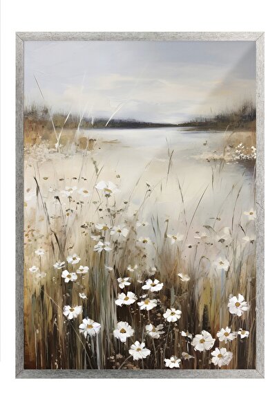 Postifull Tablou vintage, poster cu rama argintie, decor de perete vintage