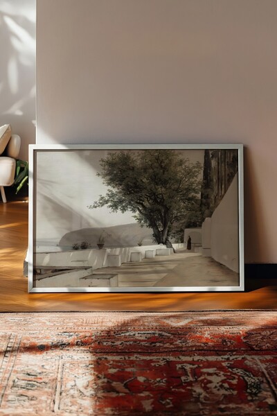 Postifull Tablou vintage, poster cu rama alba, decor de perete vintage