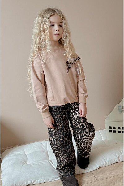 Patriko SET PENTRU FETE, SEZON NOU, CU MODEL LEOPARD, SWEATSHIRT CU 2 FIRURI ...