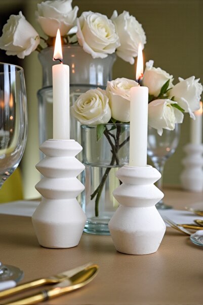 LALEZEN HOME Akordion 2li Şamdan (mumlar dahil)