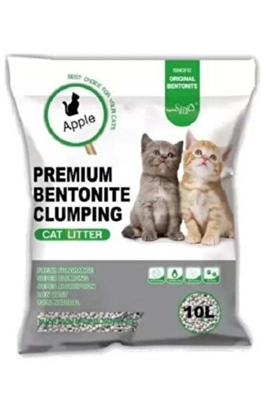 GENERIC4 Excellent Bentonite Cat Litter in Ball Shape with Green Apple Scent 10L