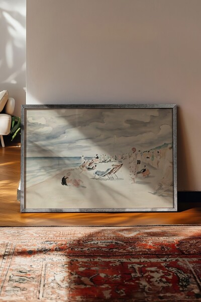 Postifull Tablou vintage, poster cu rama argintie, decor de perete vintage