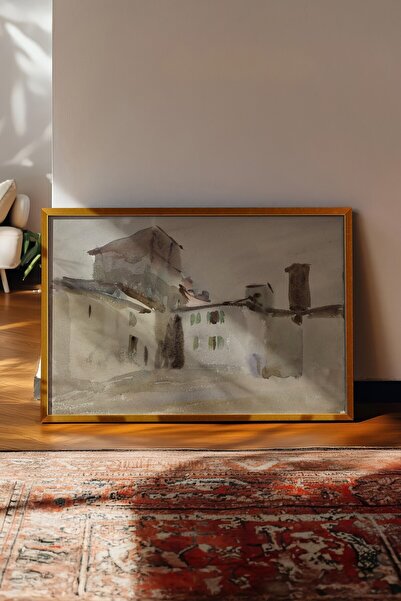 Postifull Tablou vintage, poster cu rama aurie, decor de perete vintage