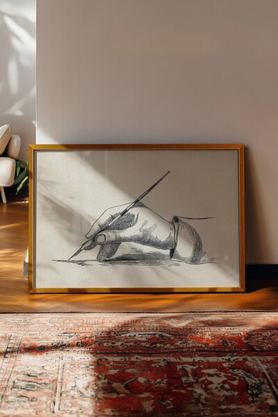 Postifull Tablou vintage, poster cu rama aurie, decor de perete vintage