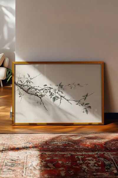 Postifull Tablou vintage, poster cu rama aurie, decor de perete vintage