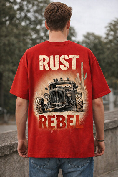 Infire clothing تي شيرت راست مطبوع مصنوع من القطن بنسبة 100%