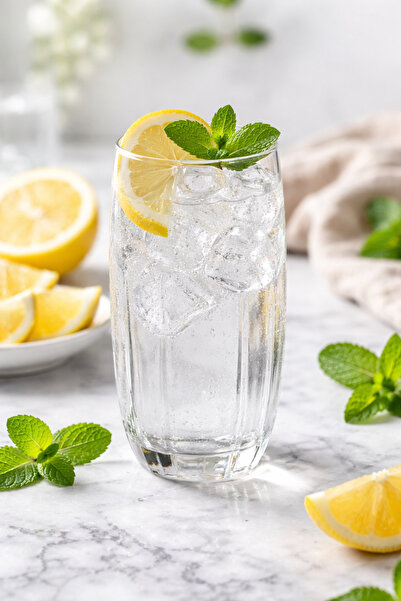 Delisoga Set of 6 Premium Glass Glasses 510 ml for Water, Juices and Cocktails