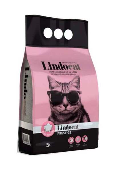 Lindocasa رمل القطط ليندوكات برستيج برائحة بودرة الأطفال