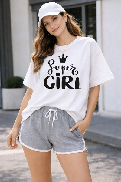 Infire clothing 100% Cotton Super Girl Printed T-Shirt