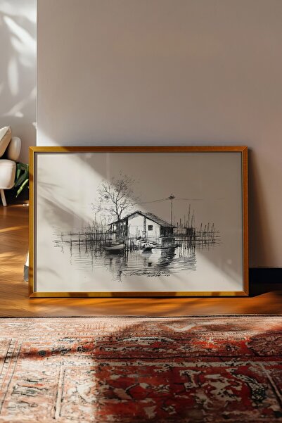 Postifull Vintage slika, poster sa zlatnim okvirom, vintage zidni dekor