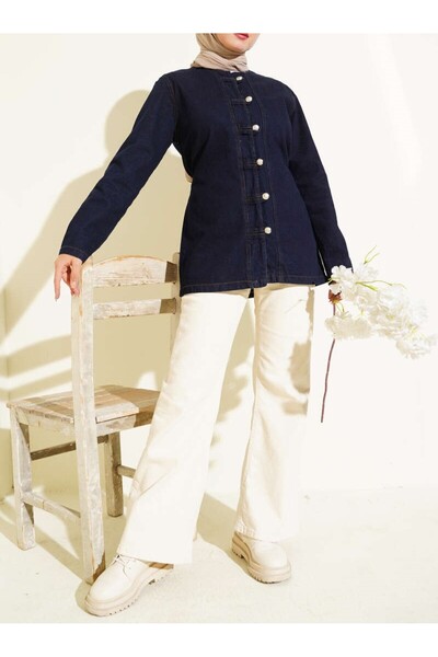 Burcia Brit Button Detailed Denim Jacket