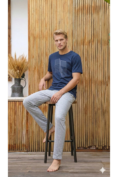 Ayans Pijama Σετ ανδρικές πιτζάμες καλοκαιρινές βαμβακερές χτενισμένες (süprem).