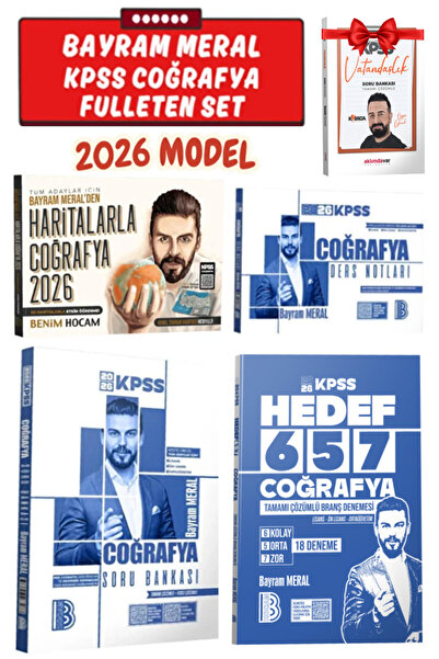 Panem Yayınları Benim Hocam 2026 KPSS Bayram Meral Haritalarla Coğrafya+Ders ...