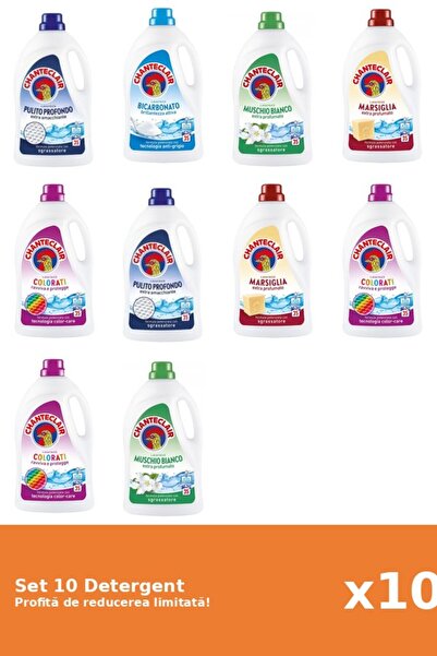 Chanteclair Set 10 Detergent Chanteclair: 2xClasic, 1xBicarbonat, 2xMosc Alb,...