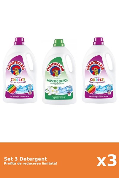 Chanteclair Set 3 Detergent Chanteclair: 2xColor, 1xMosc Alb