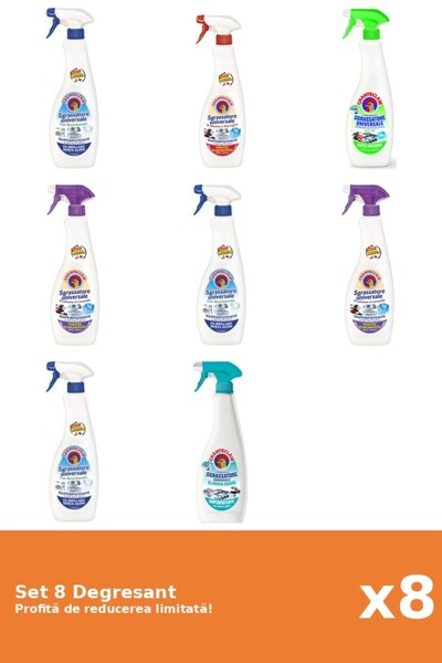 Chanteclair Set of 8 Chanteclair Degreaser: 3xBicarbonate, 1xMarseille, 1xLem...