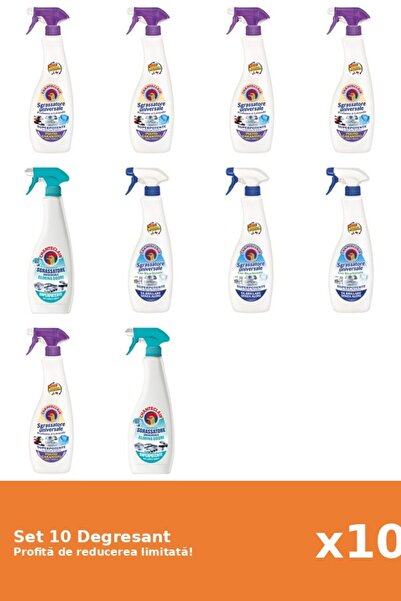 Chanteclair Set of 10 Chanteclair Degreaser: 2xWhite Musk, 3xLavender, 2xAnti...