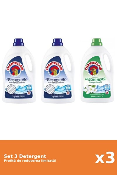 Chanteclair Set 3 Detergent Chanteclair: 2xClasic, 1xMosc Alb