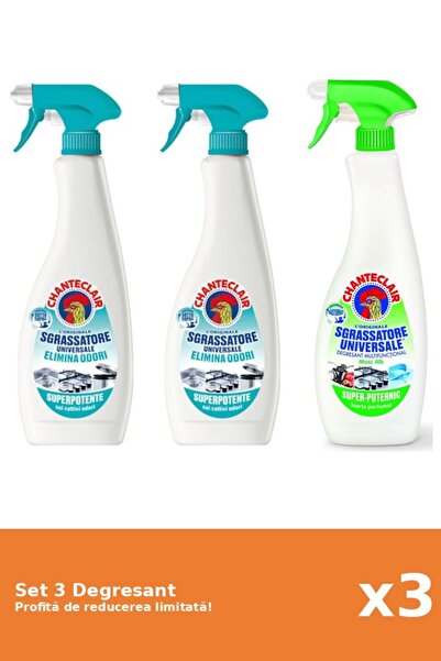 Chanteclair Set of 3 Chanteclair Degreaser: 2xAnti-Odor, 1xLemon