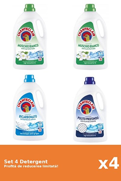 Chanteclair Set 4 Detergent Chanteclair: 2xMosc Alb, 1xBicarbonat, 1xClasic