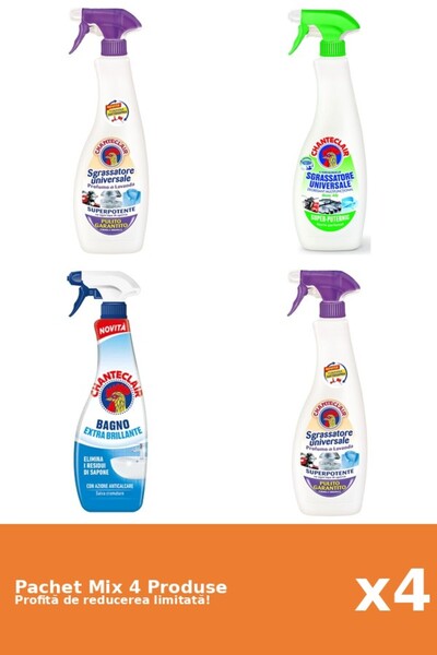 Chanteclair Set of 4 Chanteclair Mix: 3 Degreaser, 1 Anti-limescale