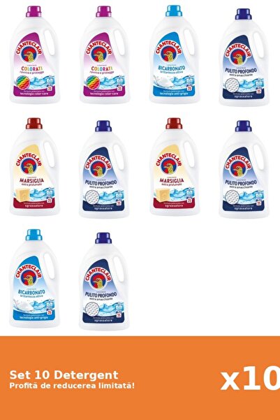 Chanteclair Set 10 Detergent Chanteclair: 2xColor, 2xBicarbonat, 4xClasic, 2x...