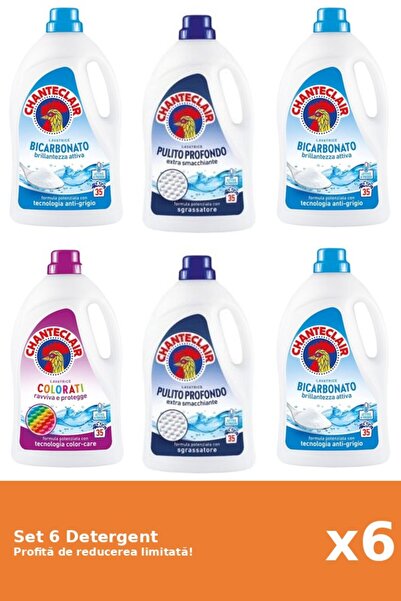 Chanteclair Set 6 Detergent Chanteclair: 3xBicarbonat, 2xClasic, 1xColor
