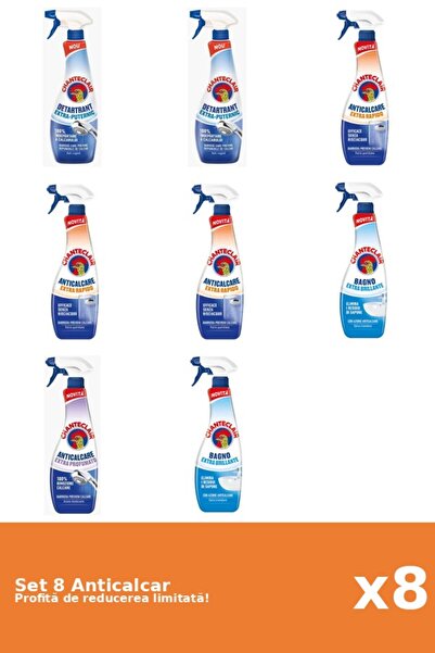 Chanteclair Set 8 Anticalcar Chanteclair: 2xPuternic, 3xRapid, 2xClasic, 1xPa...