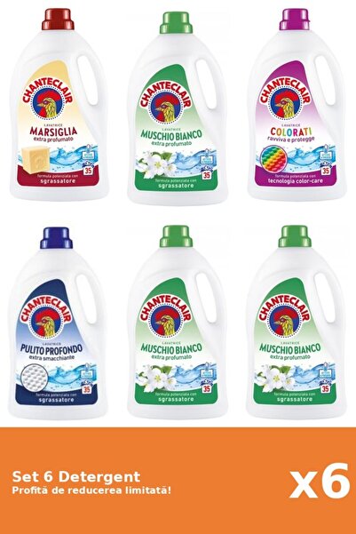 Chanteclair Set 6 Detergent Chanteclair: 1xMarsilia, 3xMosc Alb, 1xColor, 1xC...