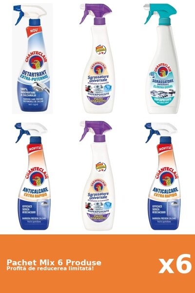 Chanteclair Set of 6 Chanteclair Mix: 3 Anti-limescale, 3 Degreaser