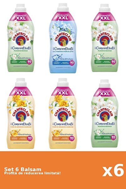 Chanteclair Set 6 Balsam Chanteclair: 3xMosc Alb, 1xLotus, 2xPortocale