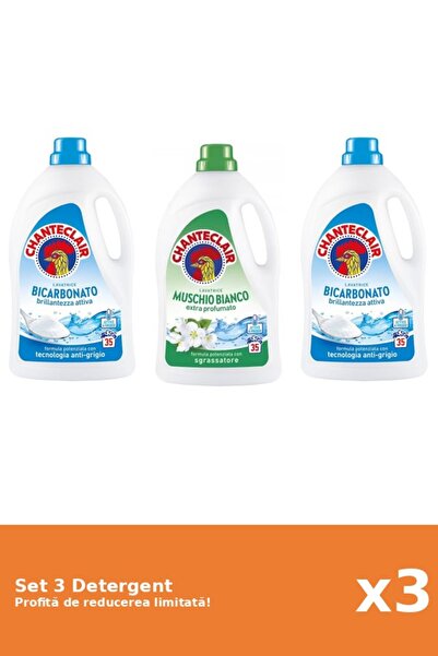 Chanteclair Set 3 Detergent Chanteclair: 2xBicarbonat, 1xMosc Alb