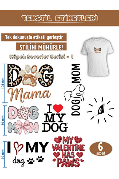 AGG Reklam مجموعة ملصقات الملابس التي تلتصق بالكيّ من سلسلة عشاق الكلاب - مجم...