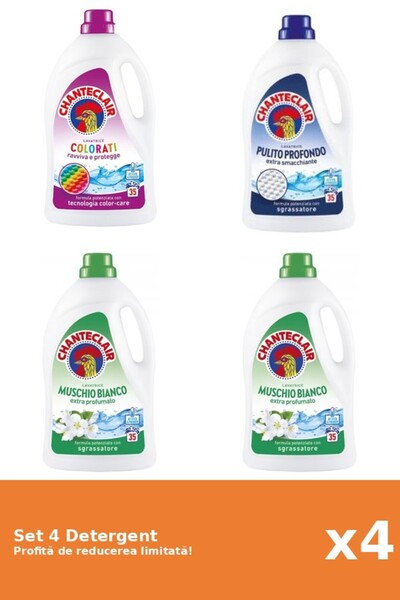 Chanteclair Set 4 Detergent Chanteclair: 1xColor, 1xClasic, 2xMosc Alb