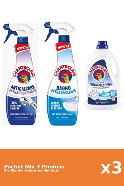 Chanteclair Set 3 Mix Chanteclair: 2 Anticalcar, 1 Detergent