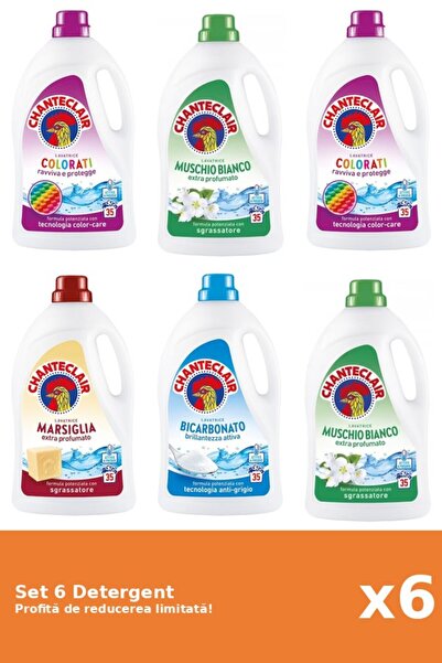 Chanteclair Set 6 Detergent Chanteclair: 2xColor, 2xMosc Alb, 1xMarsilia, 1xB...